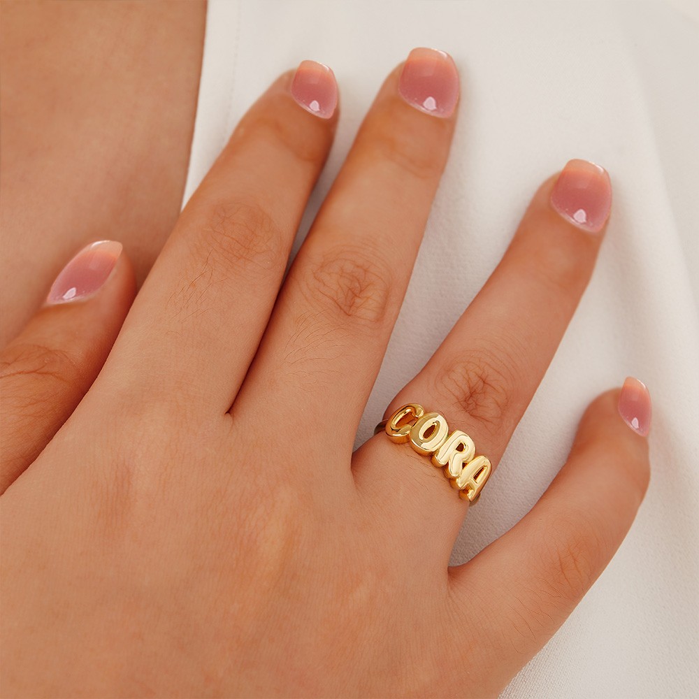 bubble letter rings