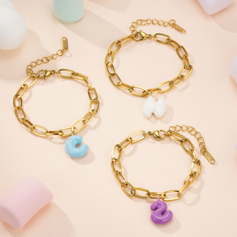 Balloon Initial Bracelet