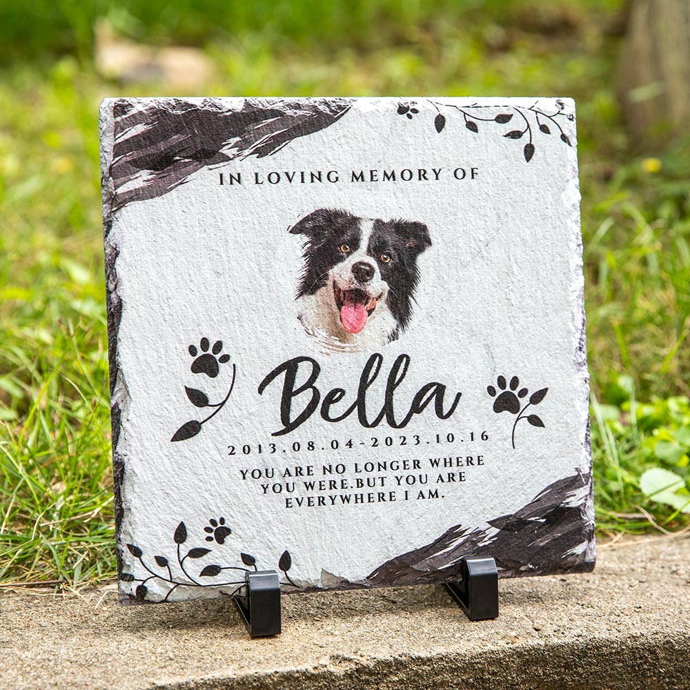 Personalized Pet Memorial Stones for Dogs/Cats, Granite Garden Stone ...