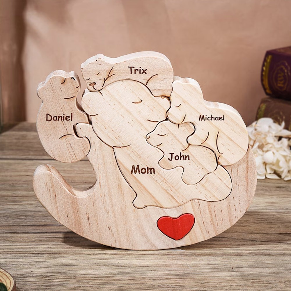 Bear Family Puzzle Sign