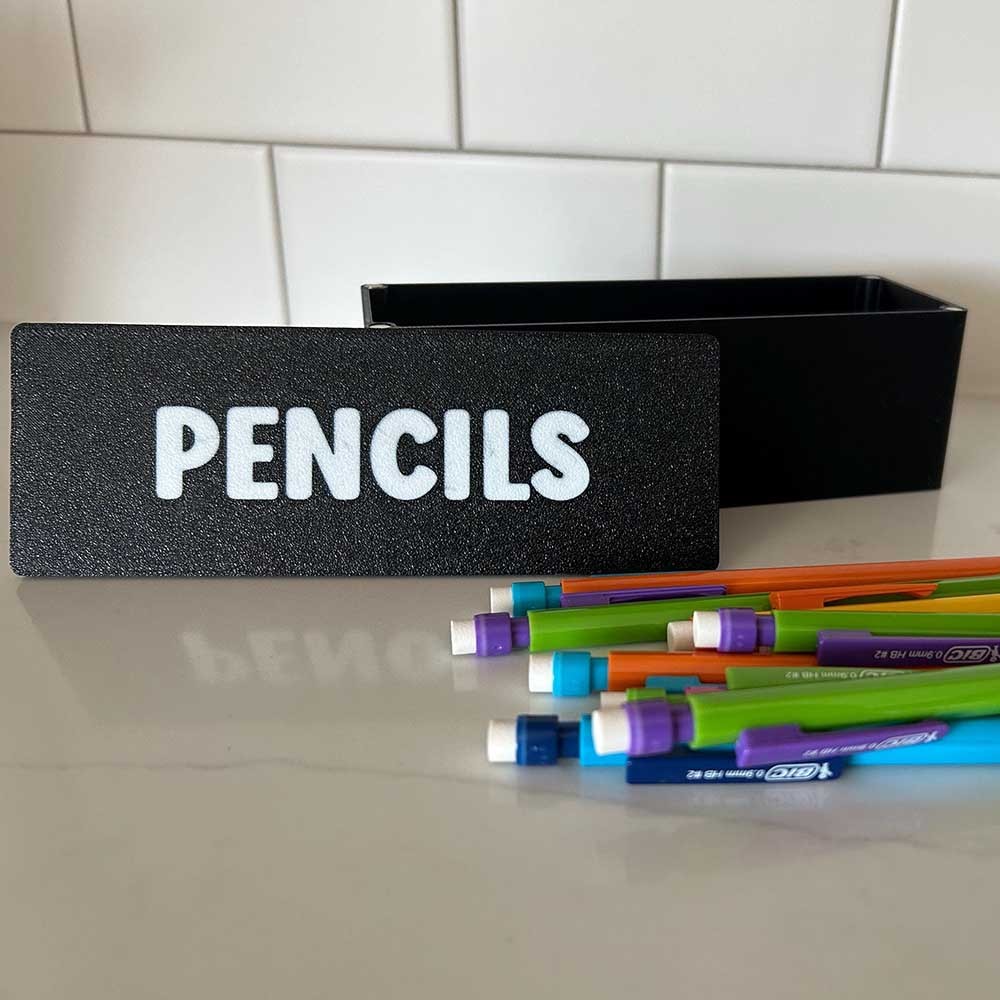 Personalized Name Pencil Box, 3D Printed Compact Magnetic Lid Storage , Fits Most Mechanical Pencils, Back to School/Christmas Gift for Kids/Students