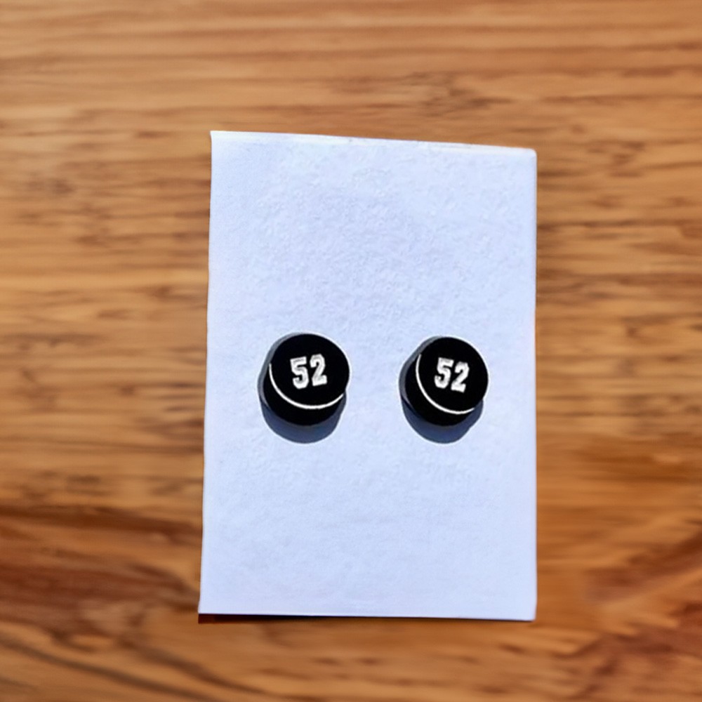 Hockey Puck Earrings