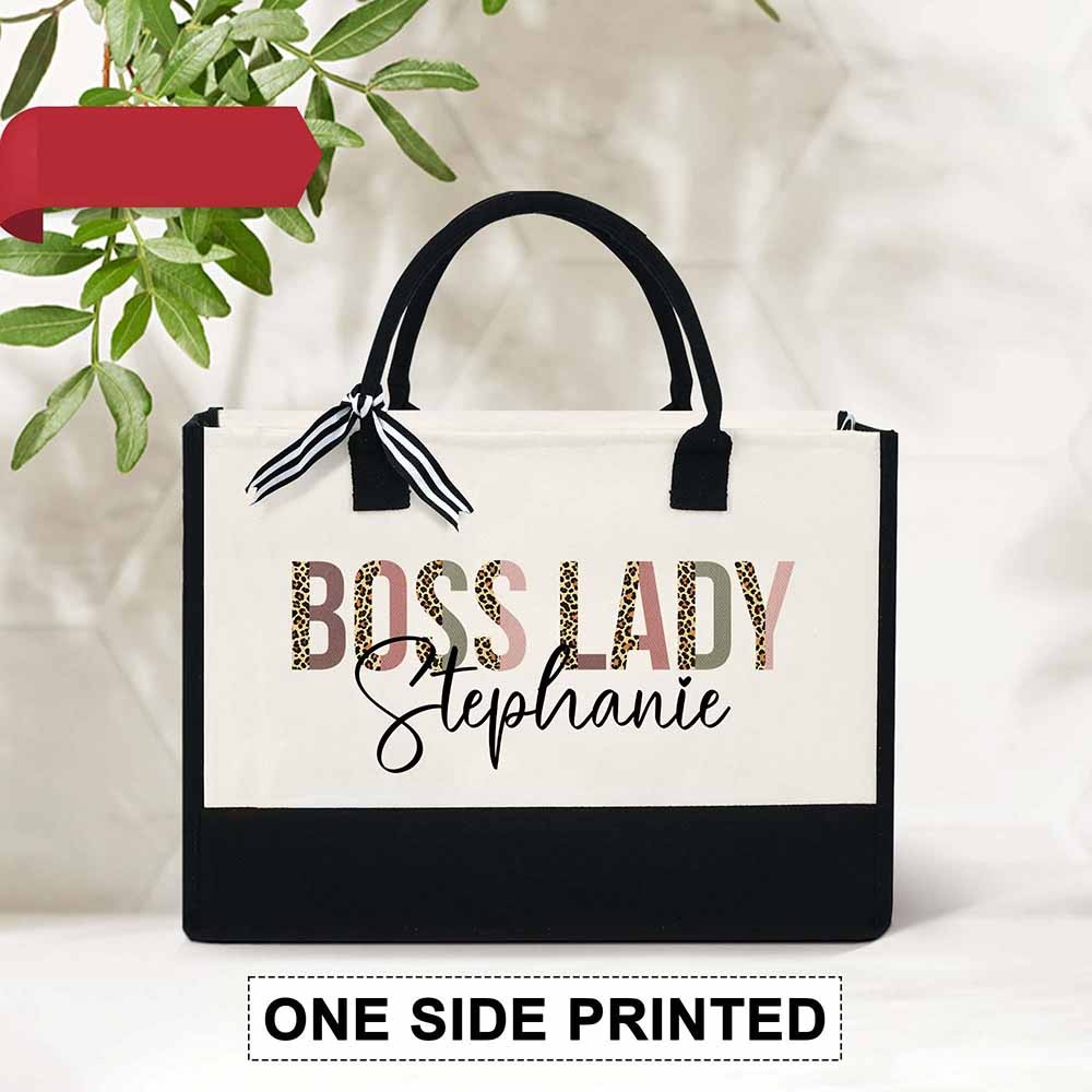 Custom Boss Lady Tote Bag, Boss Lady Things Tote Bag, Boss Gift for Women, Girl Boss Manager Gift, Gift for My Boss, Gift for Female Manager