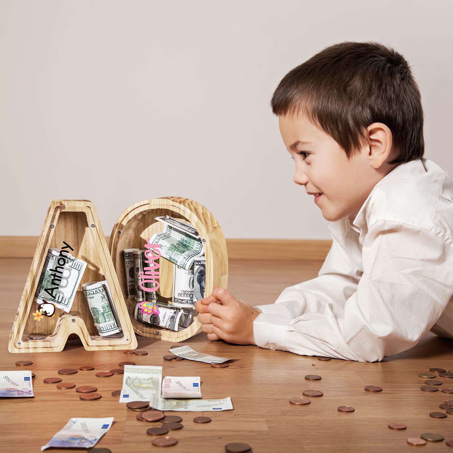 letter coin bank