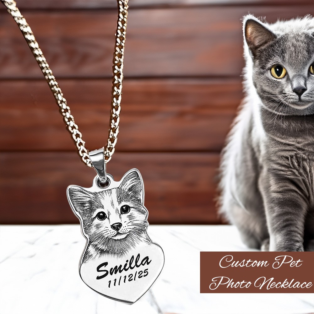 Personalized Pet Name & Photo Necklace