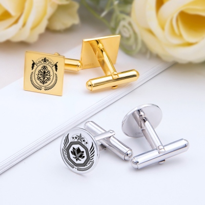 Personalized Family Crest Cufflinks Photo Cufflinks