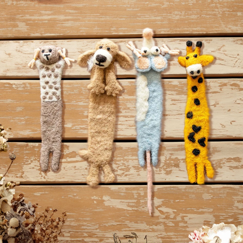 Animal Wool Felted Bookmark