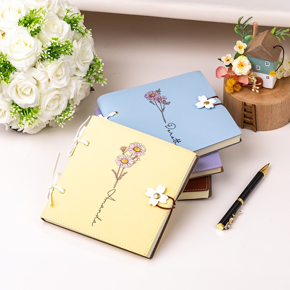 Custom Birthday Flower Sketchbook