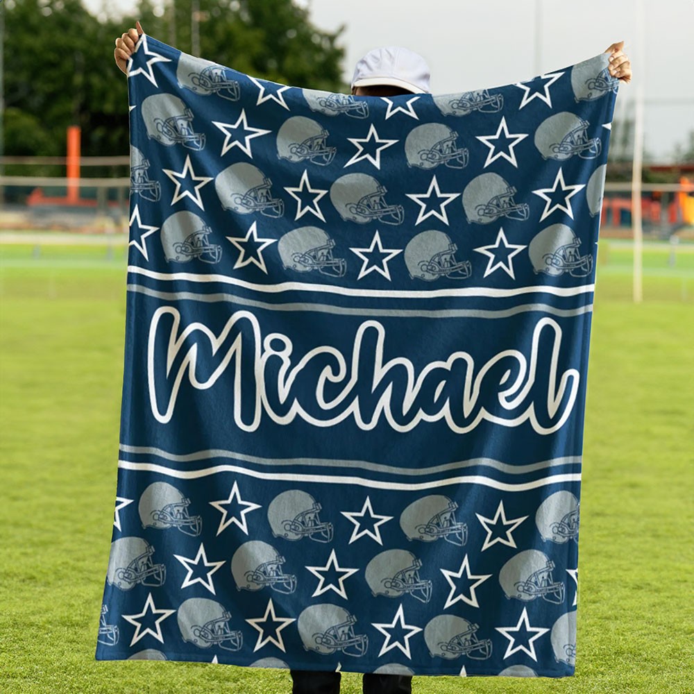 Personalized Cowboys/Star Design Blanket 