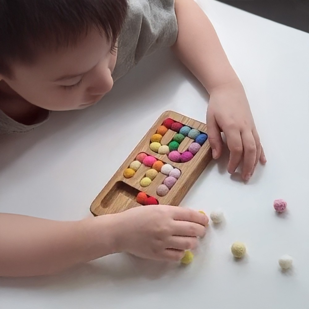 Personalized Name Board with Felt Balls