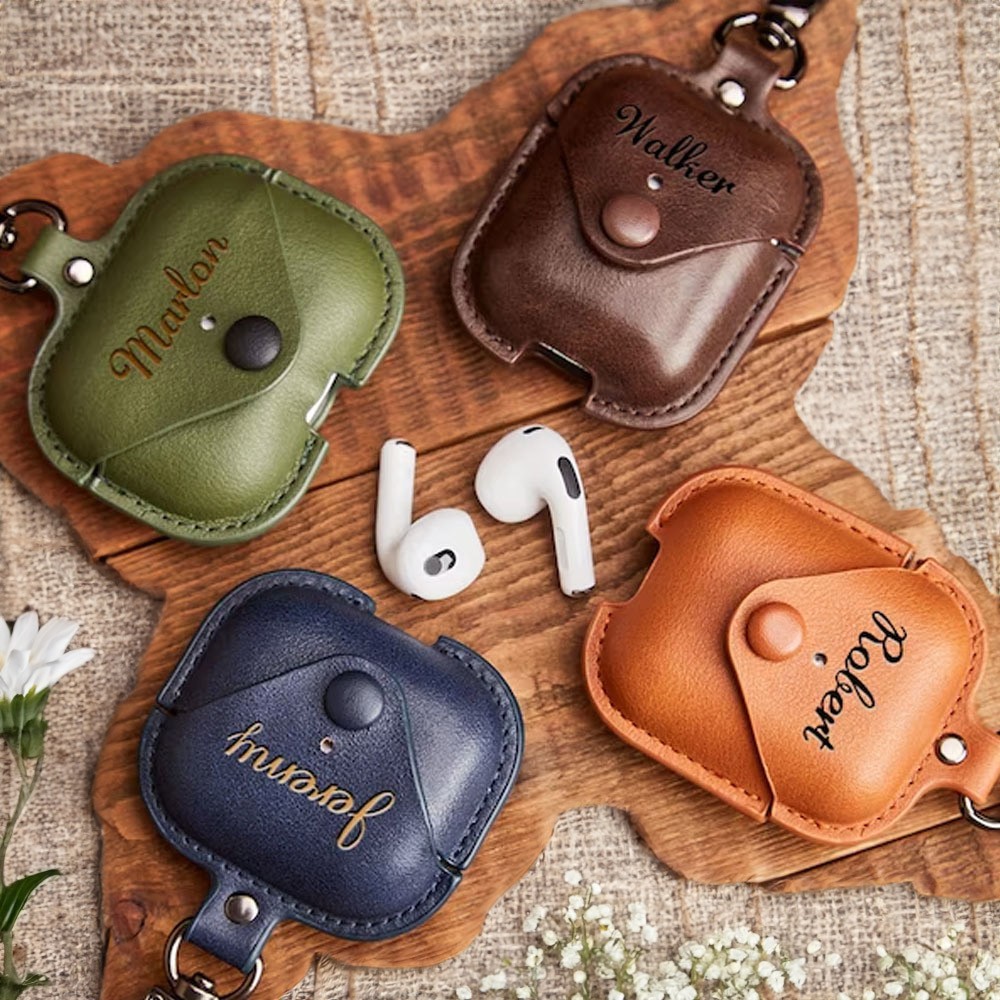 leather airpod case