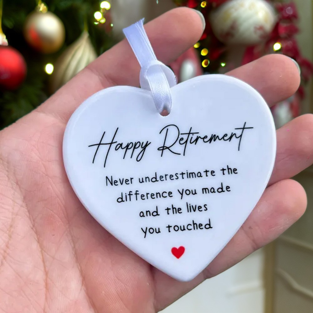 Heart-shaped Retirement Ornament