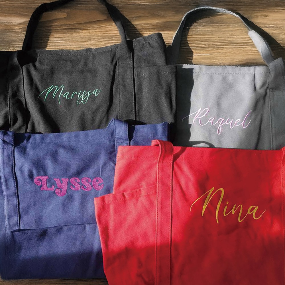 Personalized Name Extra Large Canvas Tote Bag