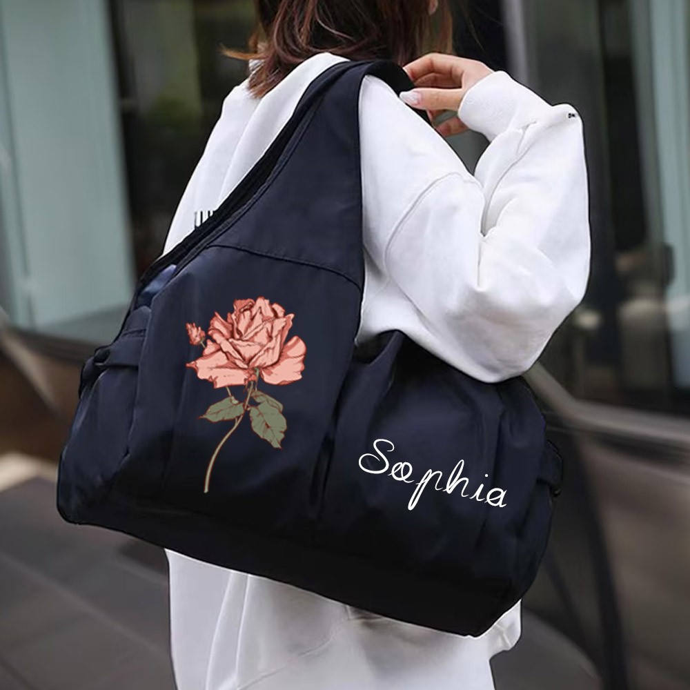 Personalized Sports Bag, Yoga Gym Bag for Women, Duffel Bag, Travel Bag, Dance Bag, Weekend Bag, Gym Bag with Name, Gifts for Sports Lovers