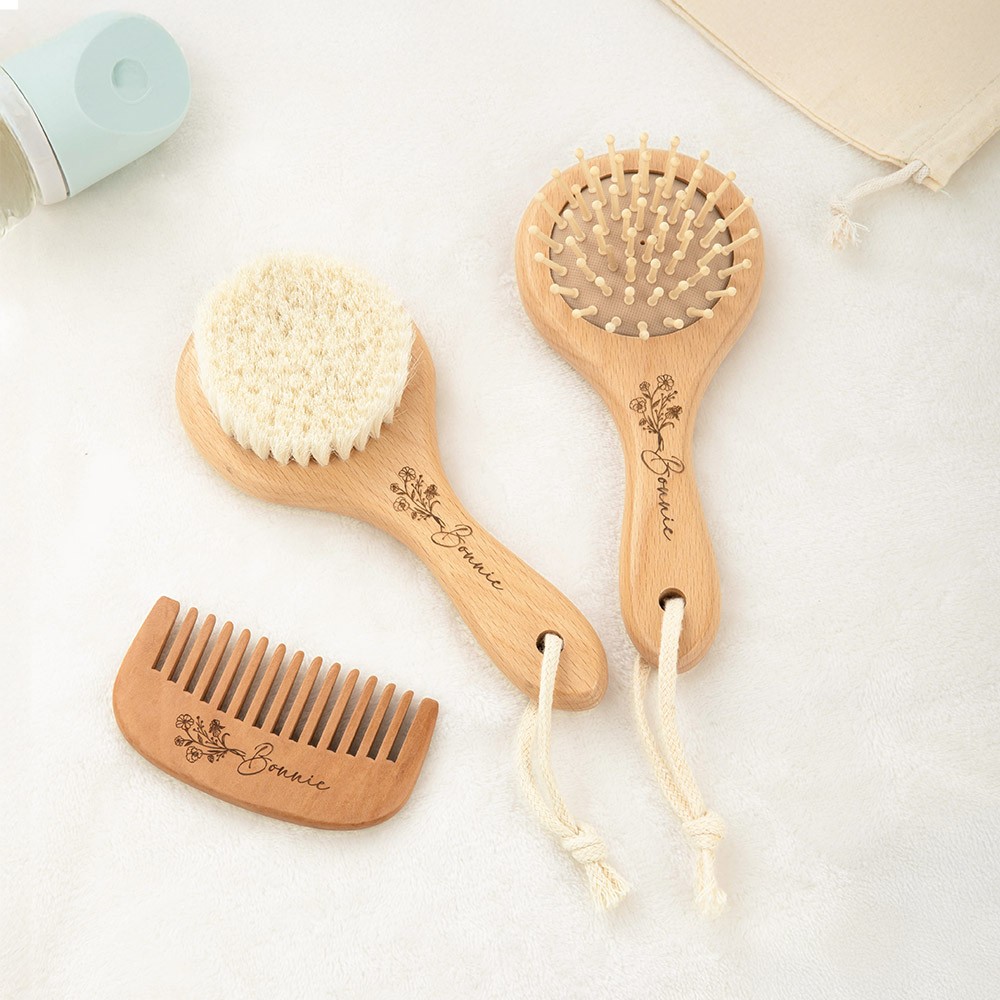 Personalized Baby Hair Brush set