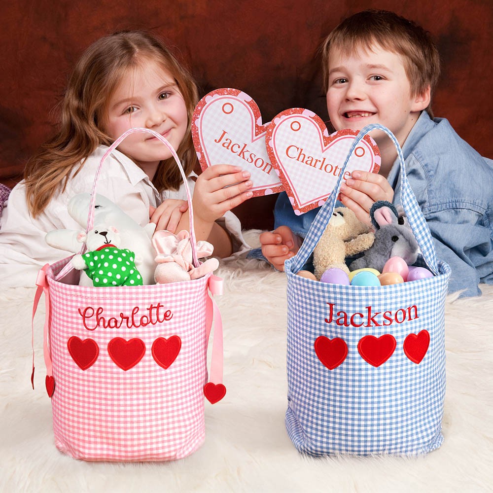 Girls Personalized Valentine Day Bucket