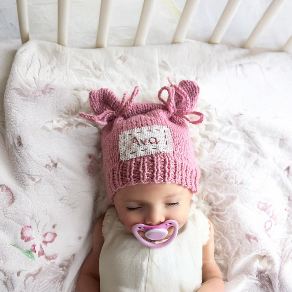 lovely newborn personalized beanie