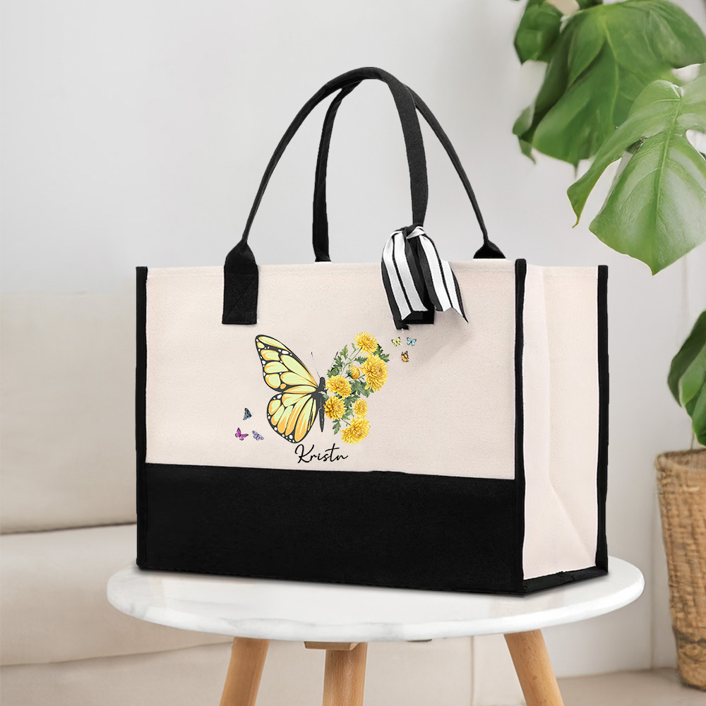 ENSIANTH Grandma Era Tote Bag - Cotton Canvas Shoulder Bag For Grandmothers