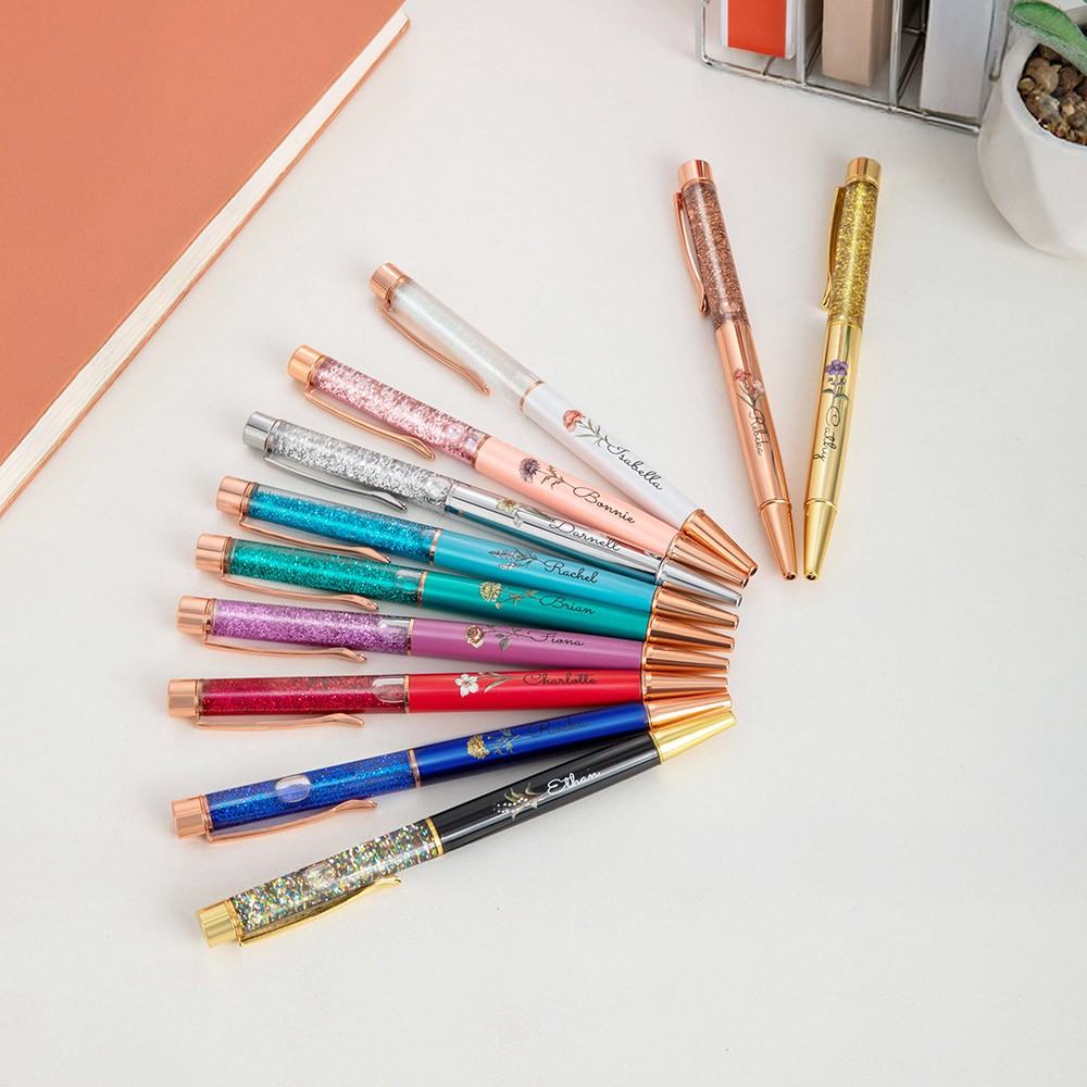 2PCS Personalized Glitter Pens