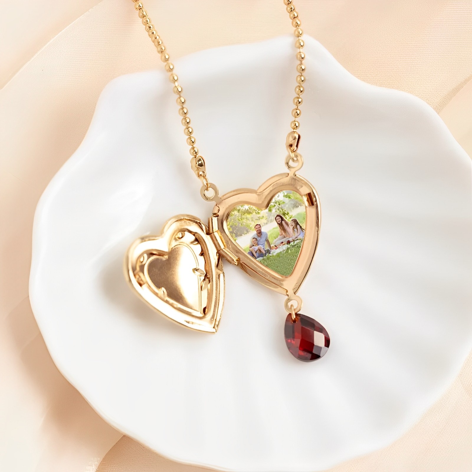 Custom Heart Locket Necklace