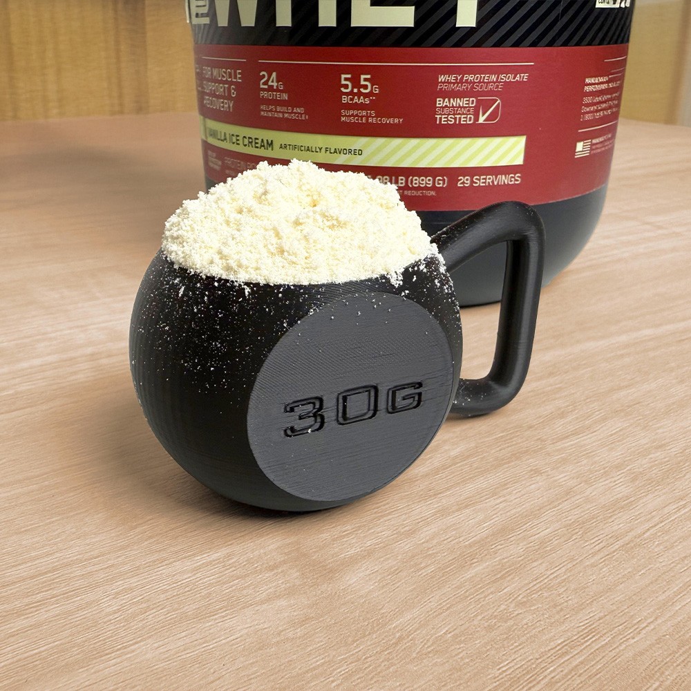 Custom Name Kettlebell 30g Protein Powder Scoop