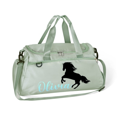 Personalized Horse Riding Bag for Women, Sports Equipment Bag, Girls Travel Duffel Bag, Horse Grooming Bag, Mountain Bicycle/Bike Accessories
