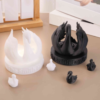 Swan luminous ornaments