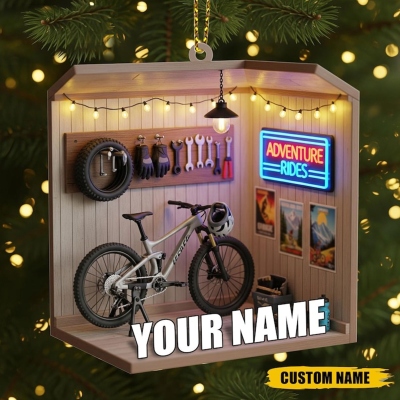 Personalized Mountain Bike Christmas Ornament, Biking Keepsake, Cycling Gift, Bike Decor, Bike Ornament, Gift For Cyclists & Riders