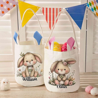 Happy Easter Egg Hunt Basket Bucket