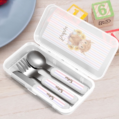 3-teiliges Besteckset (Gabel, Löffel, Messer)