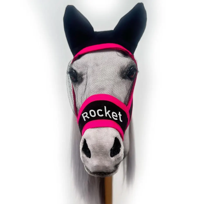 Cute Fly Mask for Hobby Horse – Colorful Earmuffs with Ear Bones, Perfect Horse Lover Gift for Hobby Horse Fans