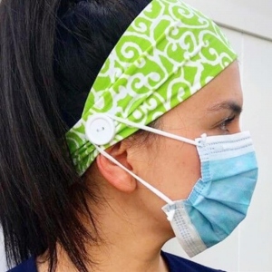 Adult/Doctor/Nurse/Healthcare Worker Headband with Buttons 3 Pack