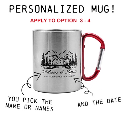 Personalized Carabiner Camping Mug