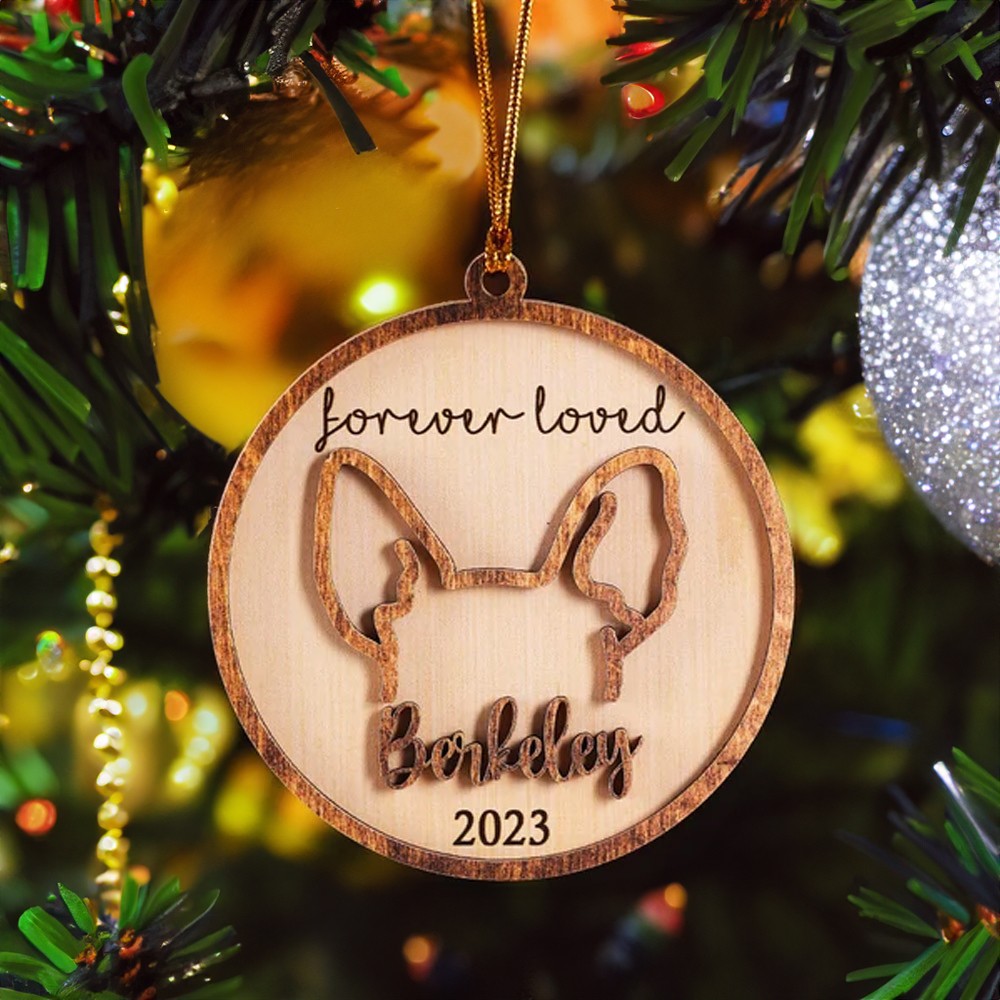 Ornamento commemorativo personalizzato per l'orecchio del cane