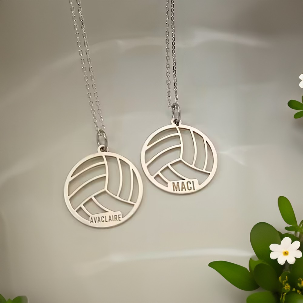 Custom Volleyball Necklace, Volleyball Jewelry, Volleyball Coach Gift, Volleyball Pendant, Volleyball Player Gift, Volleyball Team Gifts - Ireland