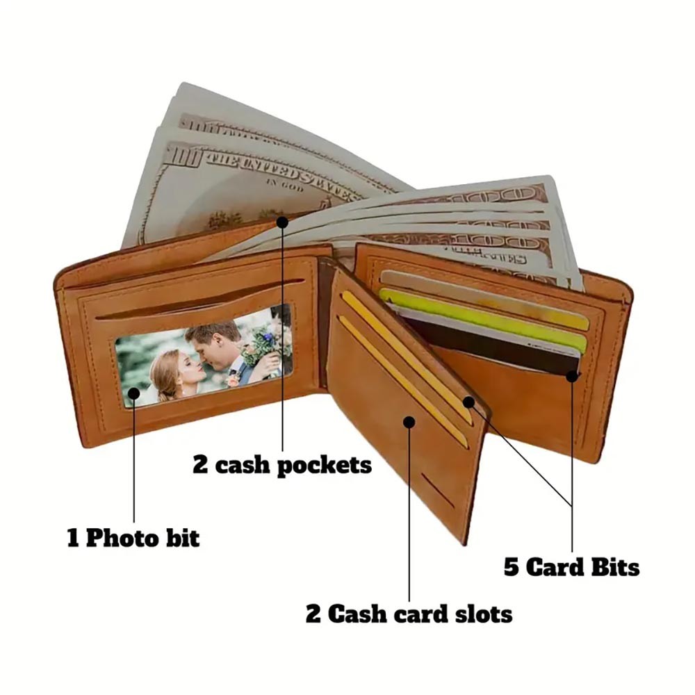 Men's Lion Pattern PU Leather Wallet