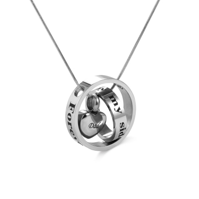 Stainless Steel Cremation Urn Necklace