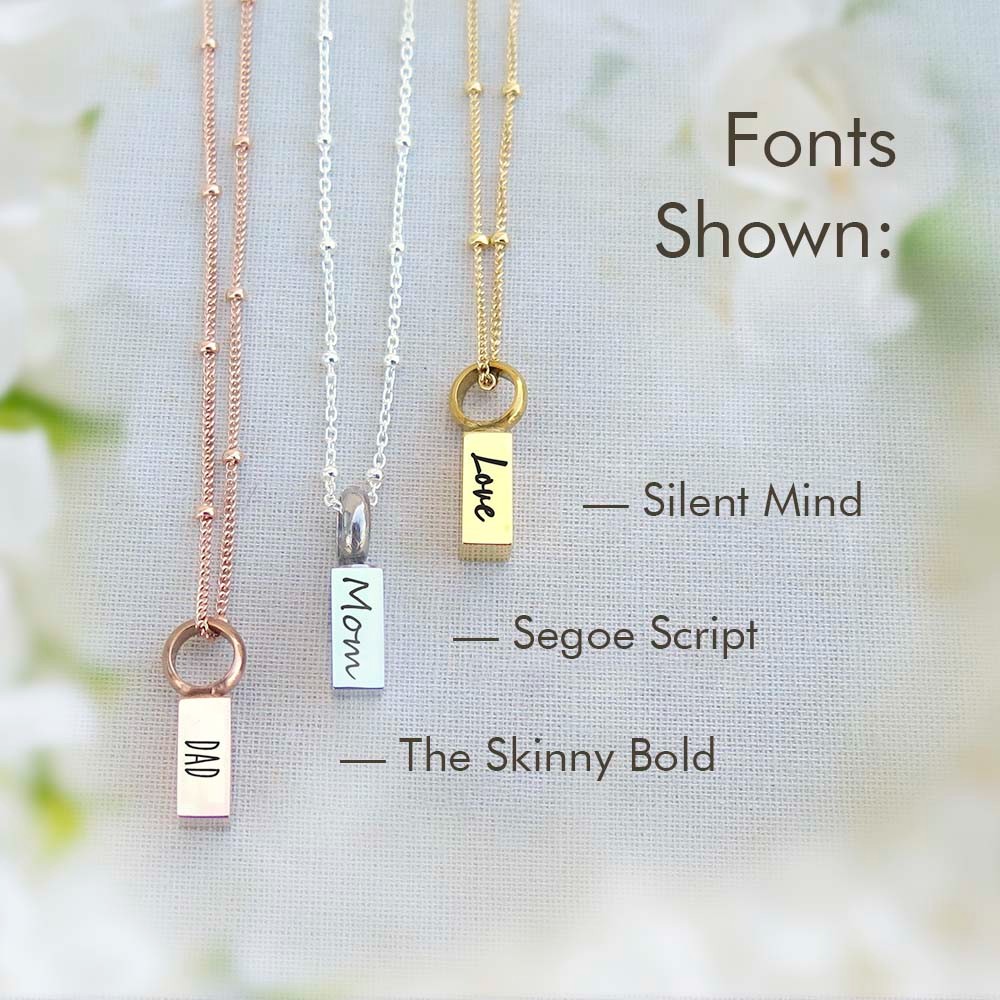 Collier Urne Funéraire Personnalisable - Gravure 4 Faces - Pour Cendres - Acier Inoxydable - Cadeau Souvenir