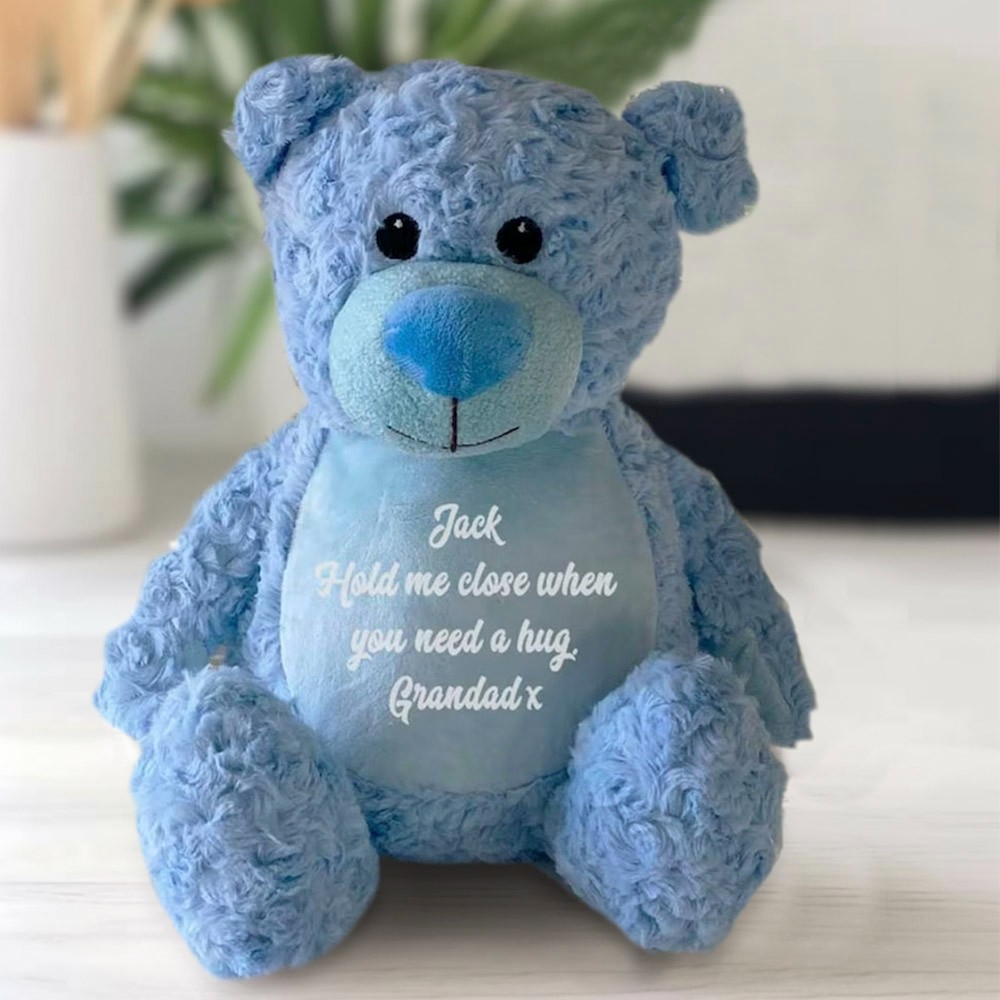 Personalized Memory Bear with Ashes Stuffed Heart, Ashes Keepsake