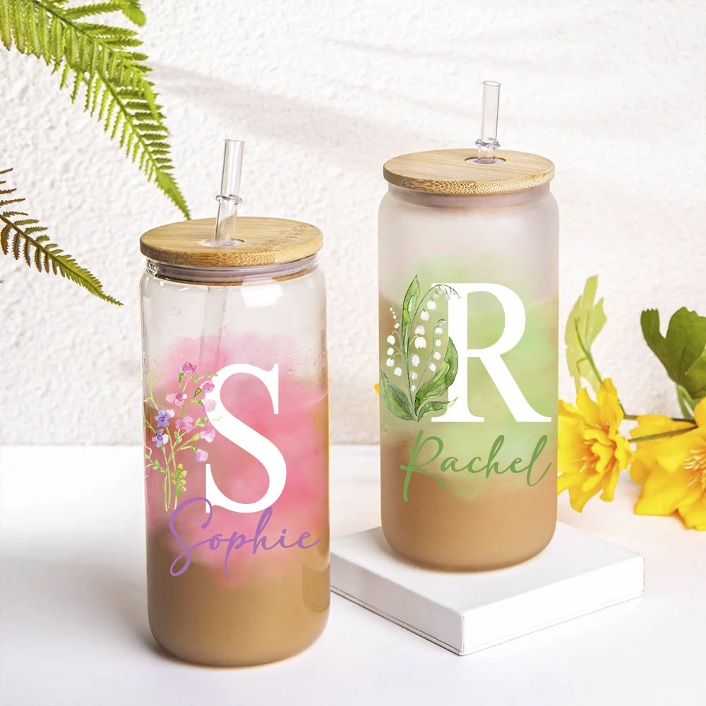 Every Flower Is A Soul Blossoming In Nature - Personalized Custom Glass  Cup, Iced Coffee Cup - Birthday Gift, Gift For Yourself