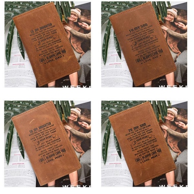 Personalized Genuine Leather Credit Card RFID Blocking Wallet