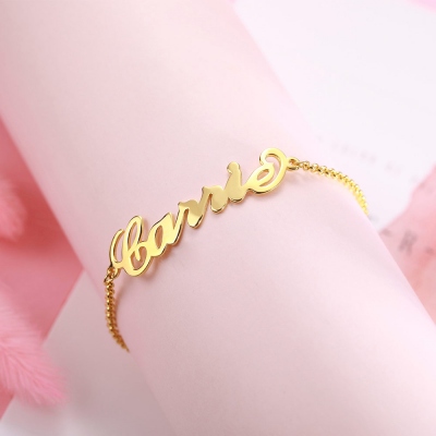 Personalized Name Anklet in Gold