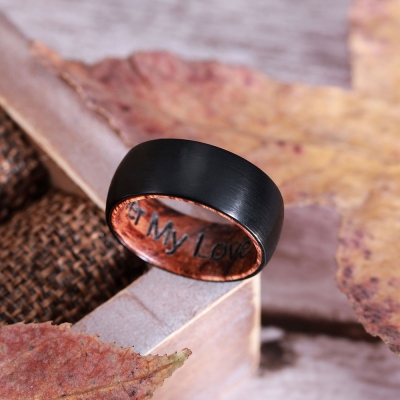 Engraved Wood Ring