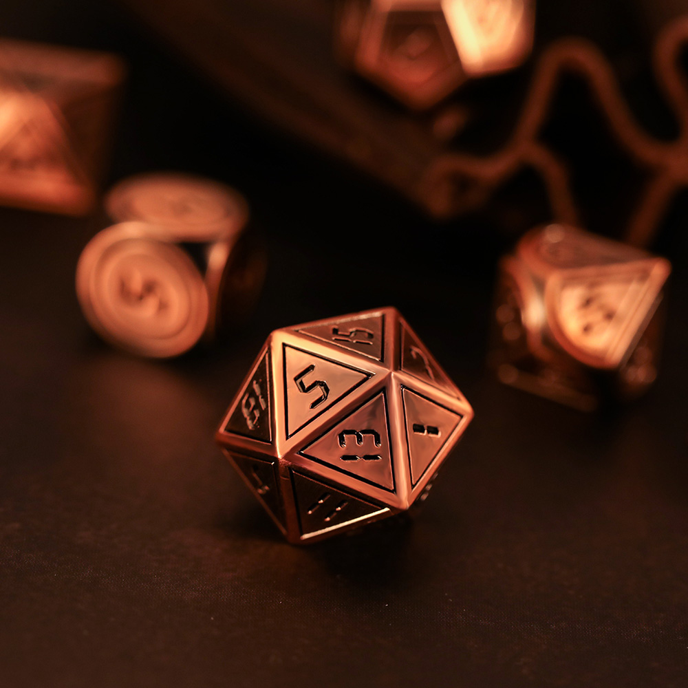 Vintage Metal Dice Set