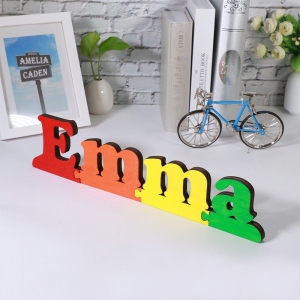 Personalized Wooden Name Puzzle Gift for Toddler