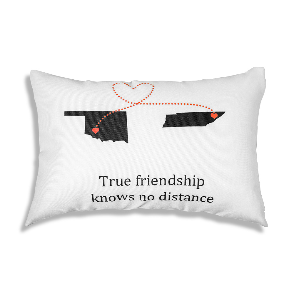 Personalized Long Distance Relationship Pillow for her