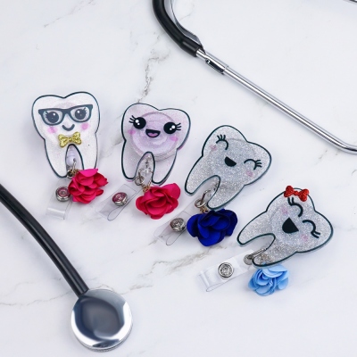 Personalized Dental Tooth Badge Reel