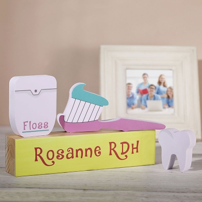 Personalized Dental Gift Wooden Block Set