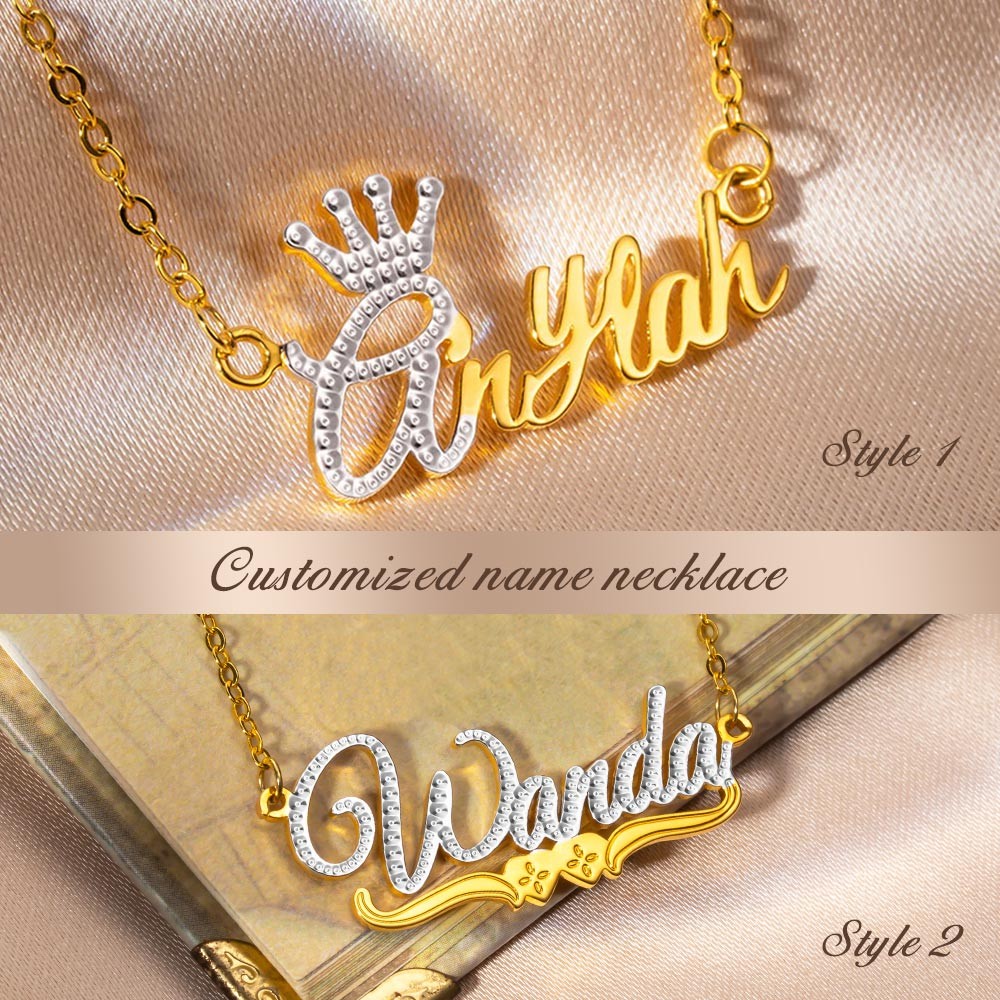 Personalized Lace Name Necklace