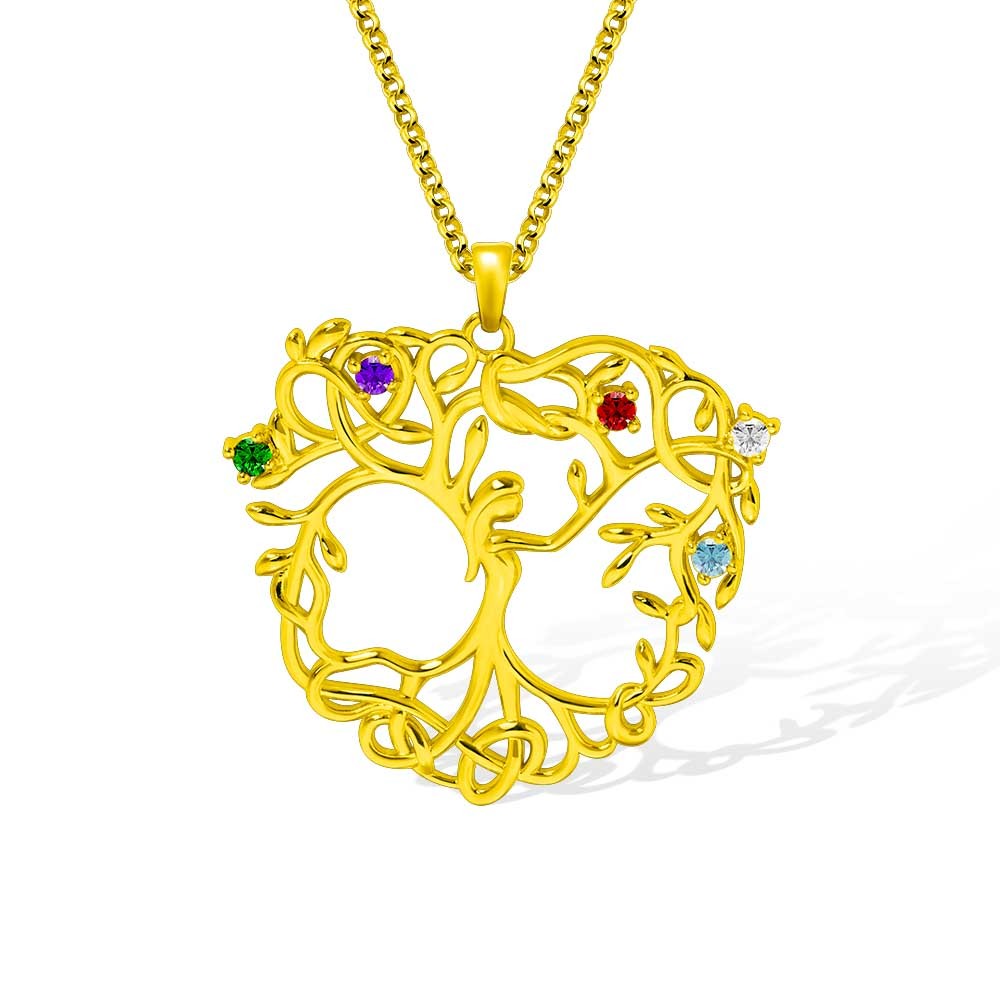 mom necklace with birthstone